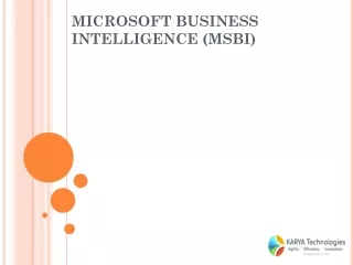 microsoft business intelligence msbi