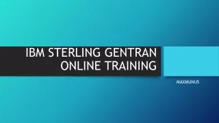 IBM Sterling Gentran Server Online Training