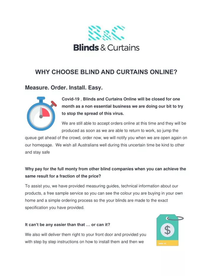 why choose blind and curtains online