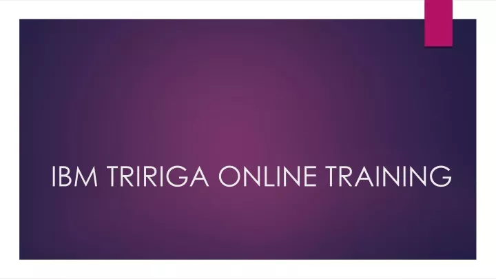ibm tririga online training