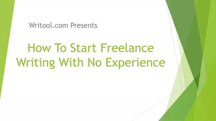 how to start freelance writing with no experience