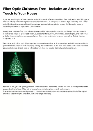 Will small fiber optic christmas tree Ever Die?