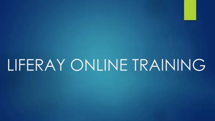 liferay online training
