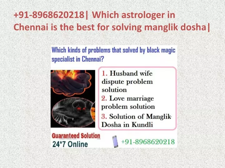91 8968620218 which astrologer in chennai is the best for solving manglik dosha
