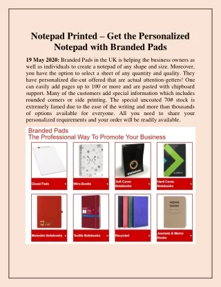 notepad printed get the personalized notepad with