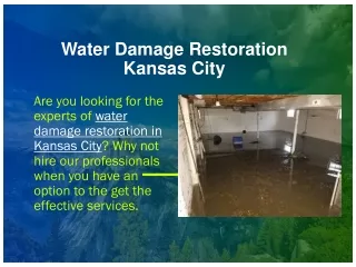 Water Damage Restoration Kansas City