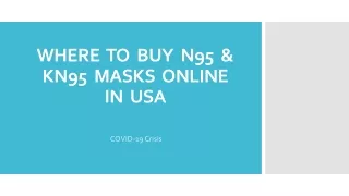 Where to Buy N95 and KN95 Masks Online in USA