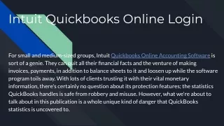 Quickbooks online accounting software
