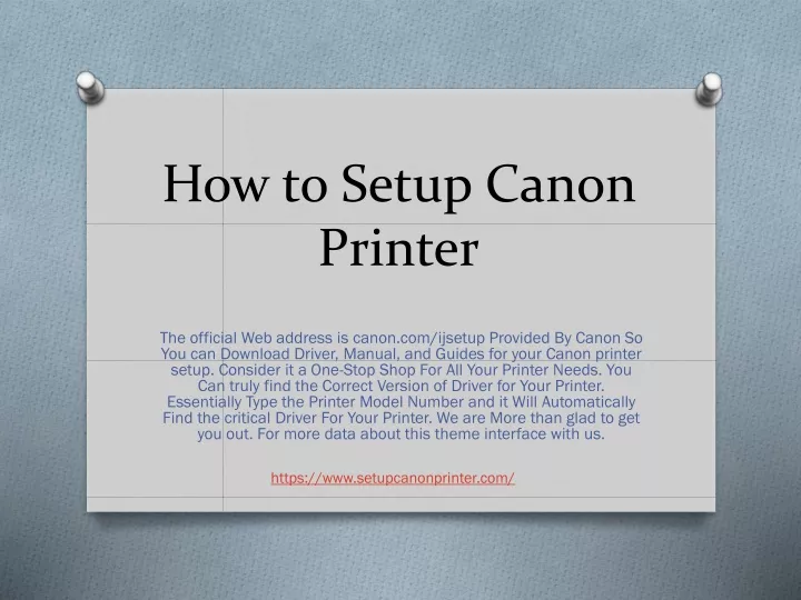 how to setup canon printer