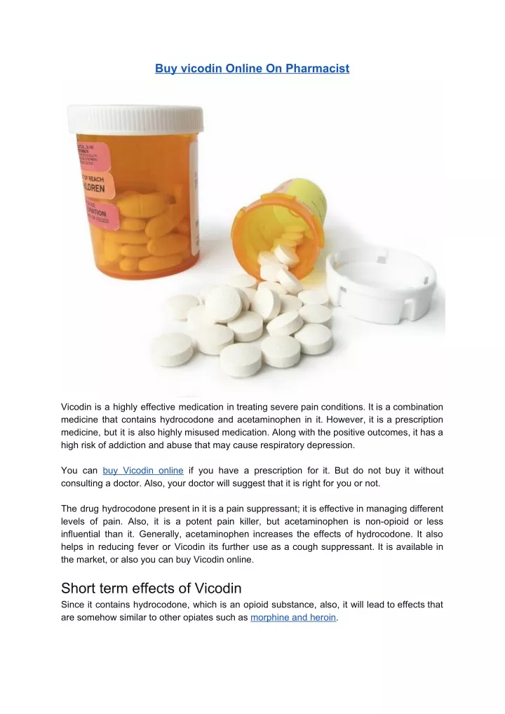 buy vicodin online on pharmacist