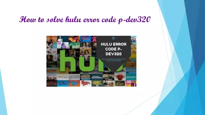 how to solve hulu error code p dev320