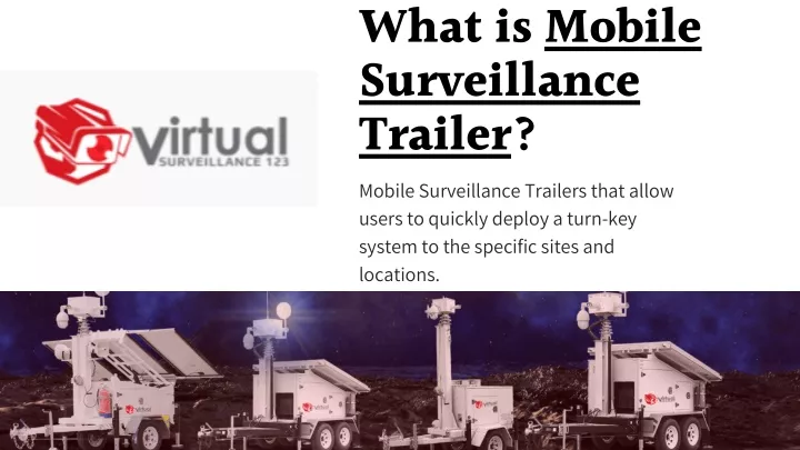 what is mobile surveillance trailer
