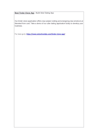 best tinder clone app build uber dating app