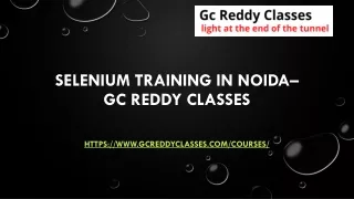 selenium training in noida gc reddy classes