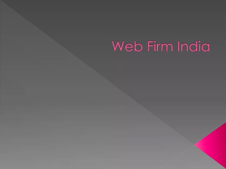 web firm india