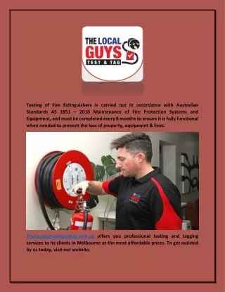 testing of fire extinguishers is carried