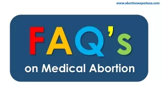 FAQ's on Medical Abortion