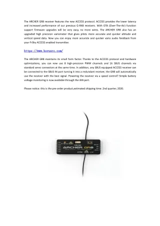the archer gr8 receiver features the new access