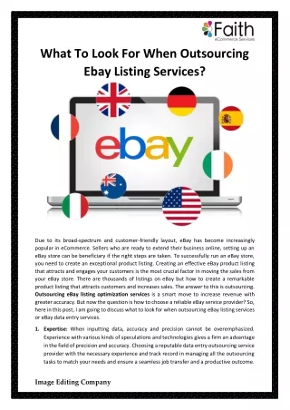 What To Look For When Outsourcing Ebay Listing Services?