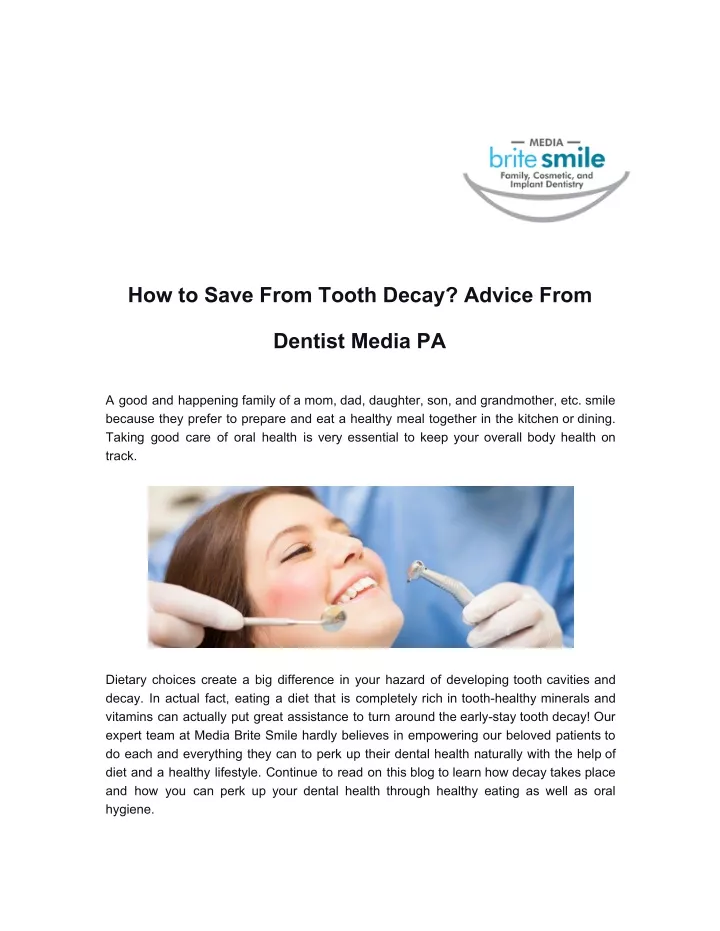 how to save from tooth decay advice from