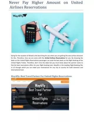 never pay higher amount on united airlines