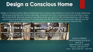 design a conscious home