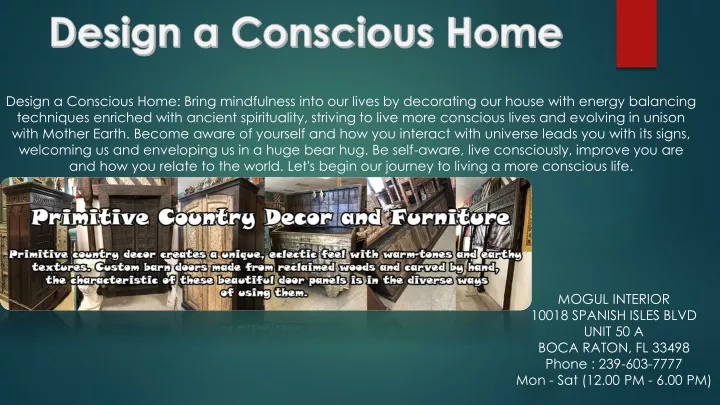 design a conscious home