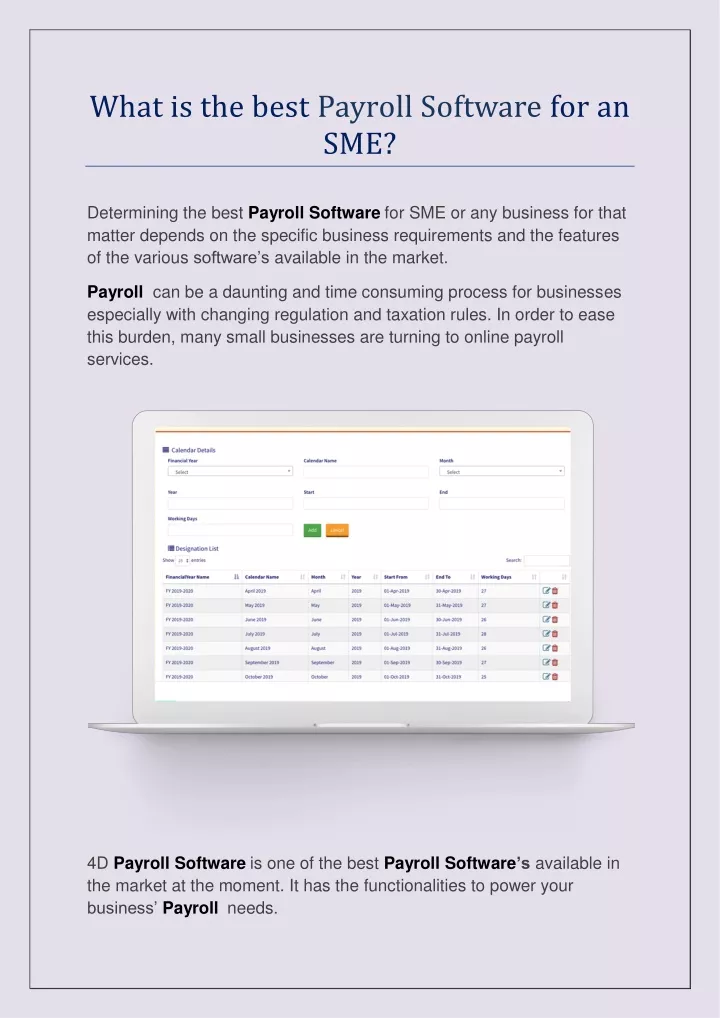 what is the best payroll software for an sme