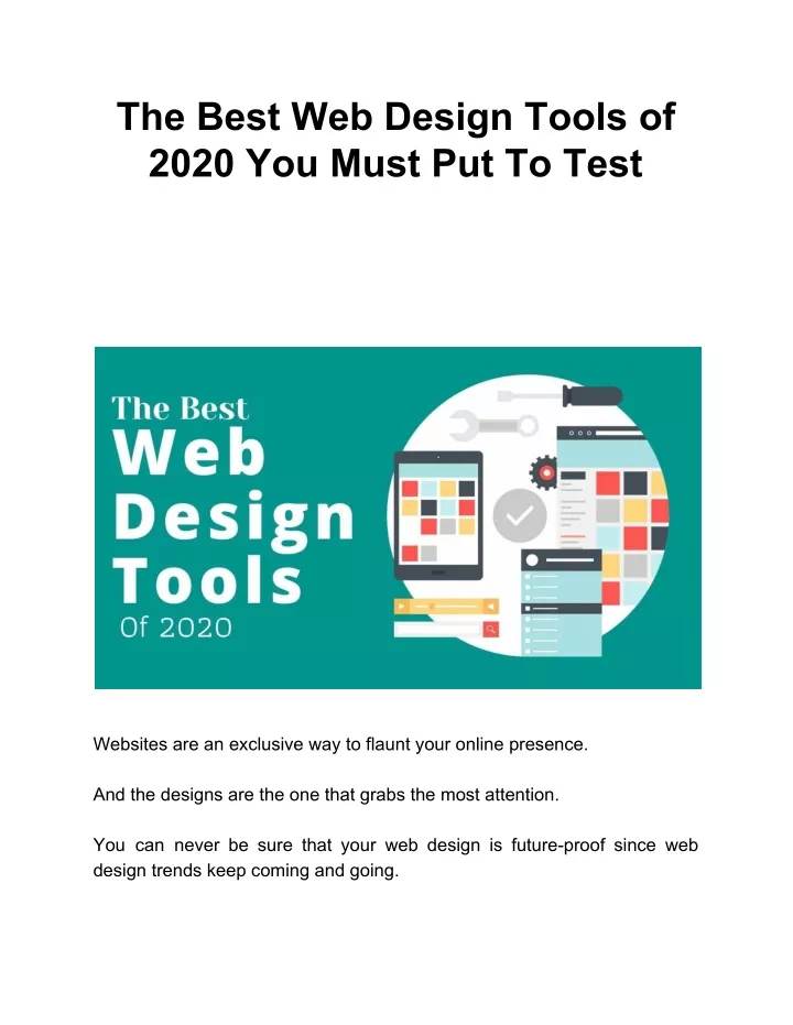 the best web design tools of 2020 you must