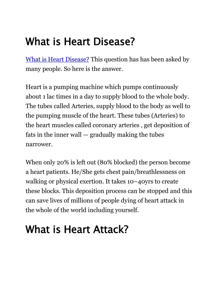 what is heart disease