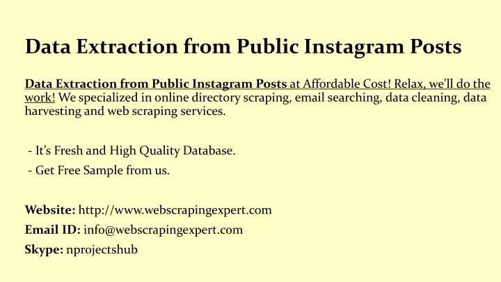 data extraction from public instagram posts
