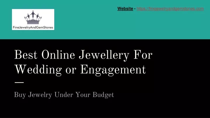 best online jewellery for wedding or engagement