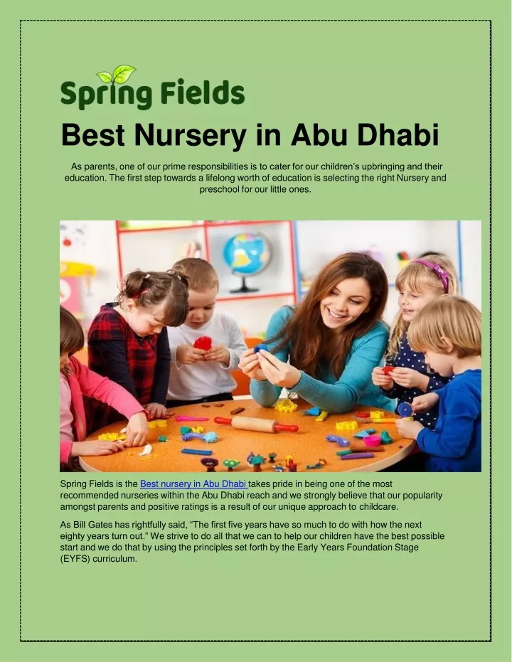 best nursery in abu dhabi