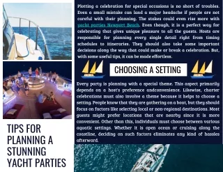 Tips for Planning a Stunning Yacht Parties