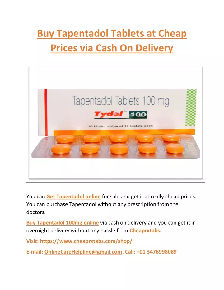 buy tapentadol tablets at cheap prices via cash
