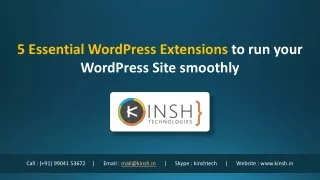 5 Essential WordPress Extensions to run your WordPress Site smoothly