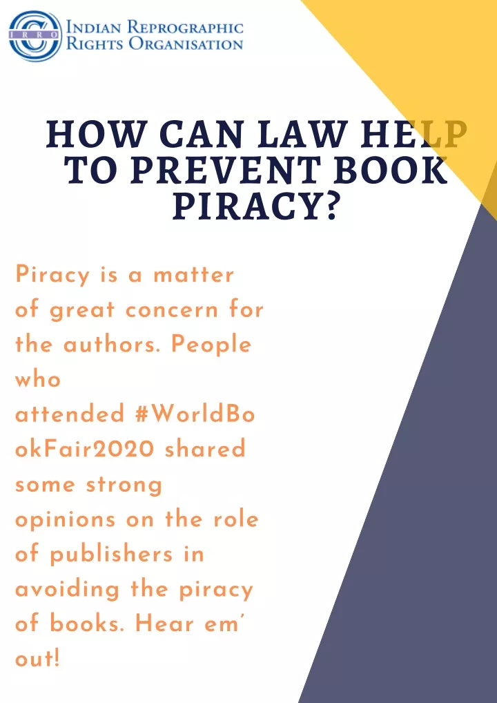 how can law help to prevent book piracy