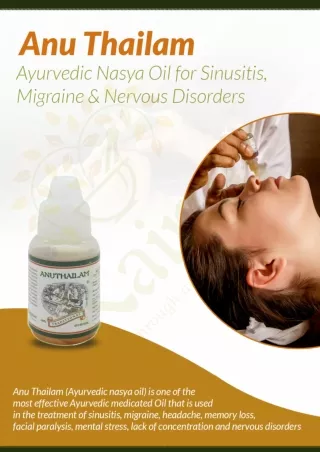Anu Thailam – Nasya medicated oil