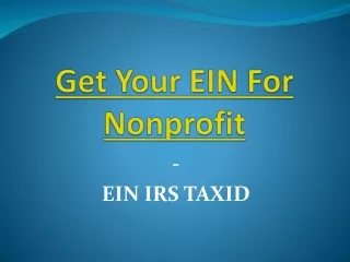 Get Your EIN For Nonprofit