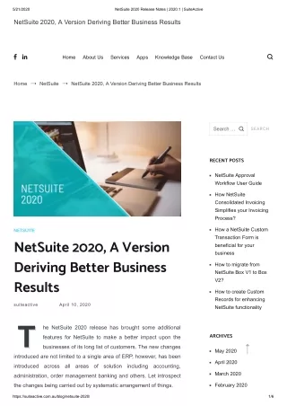 NetSuite 2020