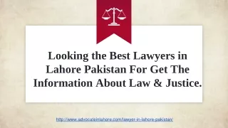 Get Legal Services With Trusted Lawyer in Lahore Pakistan : Advocate Jamila