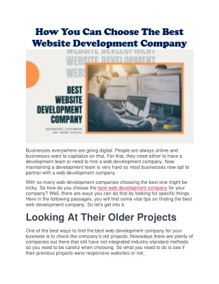 Best website development company