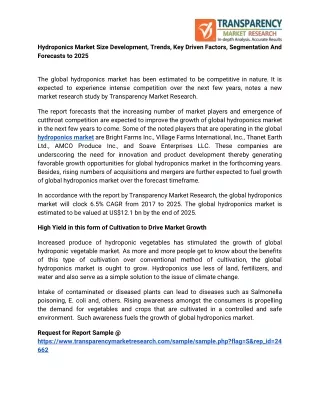 hydroponics market size development trends