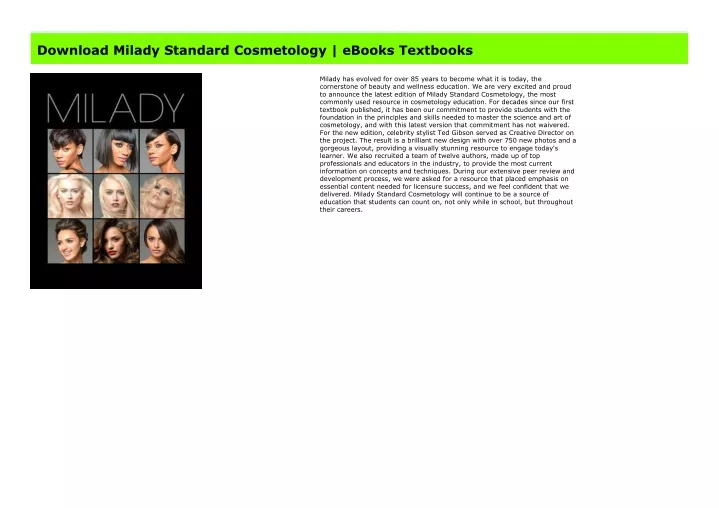 pdf free download milady standard cosmetology