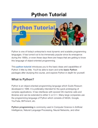 python Tutorial