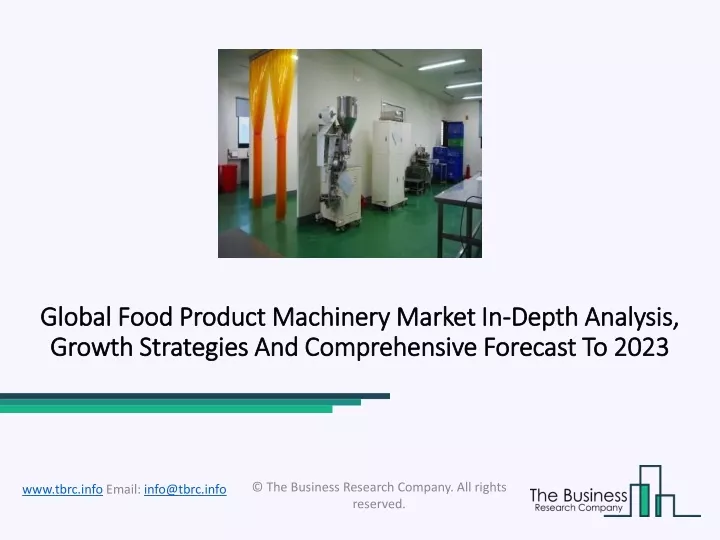 global global food product machinery market food