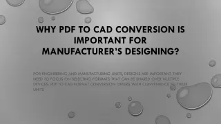 PDF To CAD Conversion