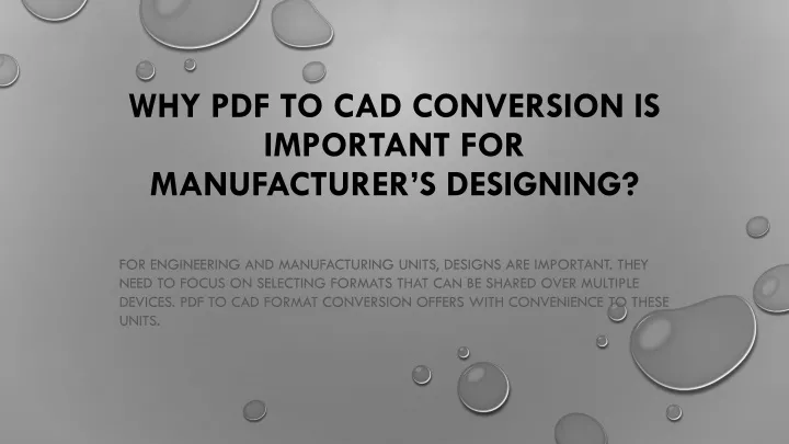 why pdf to cad conversion is important
