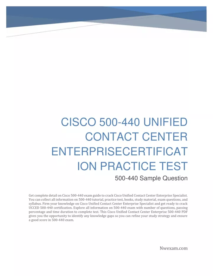 cisco 500 440 unified contact center