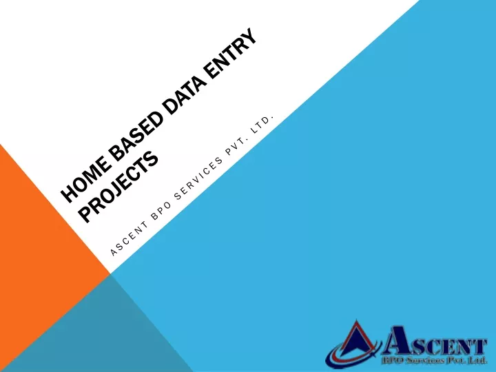home based data entry projects